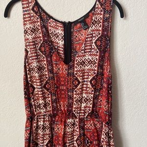 Red pattered romper